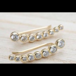 Gold plated sterling silver cz war climbers